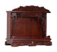 Sanctuaire de Bouddha en bois massif, support mural de statue de Bouddha Guan Gong Guanyin, table d'offre, maison pour animaux de compagnie, table en bois Mandir