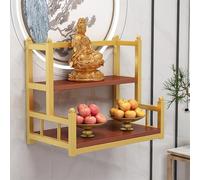 Sanctuaire de méditation mural avec étagères de rangement pour petits espaces