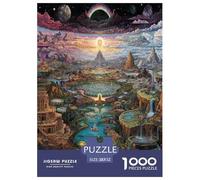 Sanctuaire Iridescent Puzzles Jeu De Puzzle Activités Familiales Stimulantes 1000 Pièces Divine Rivers of All Realms Casse-tête Qualité Premium pour Adultes Et Enfants 52x38cm/1000pcs