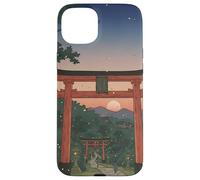 Sanctuaire Japonais Coucher de Soleil Pathway Art Soirée Tranquille Coque pour iPhone 15 Plus