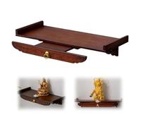Sanctuaire - Table d'autel bouddhiste murale avec étagères rétractables - Capacité de charge de 50 kg - Pour la méditation et la méditation