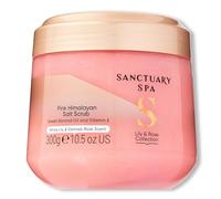 Sanctuary Spa Lily and Rose Salt Gommage pour le corps, sel rose de l'Himalaya exfoliant avec vitamine E et huile d'amande, végétalien et sans cruauté envers les animaux, 300 g