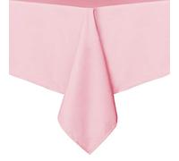 sancua Nappe rectangulaire - 137 x 300 cm - Nappe en polyester résistante aux taches et aux plis - Nappe en tissu décoratif pour table à manger, buffets et camping - Rose