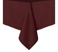 sancua Nappe rectangulaire - 152,4 x 300,5 cm - Résistante aux taches et aux plis - Lavable - Tissu décoratif pour table à manger, buffets et camping - Bordeaux