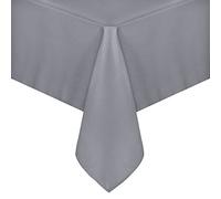 sancua Nappe rectangulaire - 228 x 400 cm - Résistante aux taches et aux plis - Lavable - En polyester - Nappe décorative pour table à manger, buffet, fêtes et camping - Gris clair