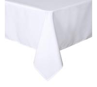 sancua Nappe rectangulaire - 228 x 490 cm - Résistante à l'eau et aux éclaboussures - Lavable - En polyester - Tissu décoratif pour table à manger, buffet et camping - Blanche