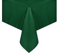 sancua Nappe rectangulaire en polyester lavable, résistante aux taches et aux plis, pour tables à manger, buffets et Noël, vert chasseur, 152,4 x 259,1 cm