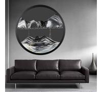 Sand Art, Mouvement Liquide, Rotation à 360 °, Mur Mural, Art De Sable, Image De Sable Dynamique, Art De Sable en Mouvement, Verre Rond, 3D, Paysage De Sable des Profondeurs Marin, L, 11.4IN