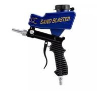 Sand Blasters 90Psi Gravity Sand Blaster Gun Soda Spray Tool Air Compressor Pneumatic Handheld Blue Professional Anti-Rust Sandblaster Blasting Machine For Spraying Remove Paint Stains Rust Spot, RF
