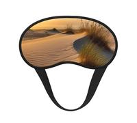 Sand Dunes Masque de sommeil doux et confortable avec sangle réglable occultante pour femmes, filles, hommes, voyage, yoga, sieste, travail