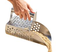 Sand Scoop Stainless Steel Rustproof Beach Shell Sifter Treasure Tool | Metal Detecting Shovel for Treasure Hunting River Coastline Shallow Water Tide Pool Gardening Outdoor Exploration
