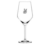 Sand & Soda 9500008 Verre à vin moderne avec motif tendance Peace, coffret cadeau - Fabriqué en Allemagne