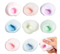 Sand Squishy, Lot de 8 balles anti-stress parfumées à l'huile de noix de coco, Nlsqw Bead S-quishy, rempli de sable S-quishy, balle anti-stress, vide S-tress B-all, Squeeze B-all, décompression Ba-ll