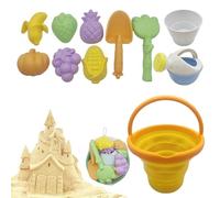 Sand Toys for Beach - Vegetable and Fruit Series Sand Play Tools, Foldable Outdoor Beach Molds Game Set, Camping Beaches Toys | for Kids Home Vacation Pool Travel Outdoor Playground Backyard