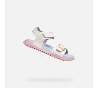 Geox J Sandal Fusbetto Gi, Blanc Multicolore, 33 EU