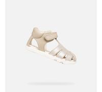 Sandales plates filles Geox B SANDAL STEPPIEUP G Doré 23