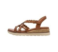 Tamaris Comfort Sandales compensées pour femme Cognac Nappa, 37 EU