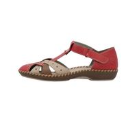 Sandale à Scratch Rieker Preston - Rouge-Combi 39