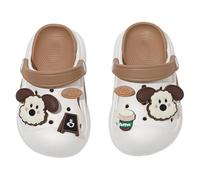 Sandale Bebe Garcon Chaussure - d'été pour Enfants Nouvelles d'extérieur en EVA Pantoufles Mignonnes à Bout de Dessin animé pour bébés garçons et Filles (Khaki 36=21cm=34-35码)