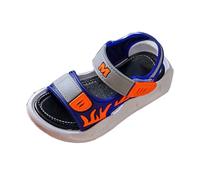 Sandale Bebe Garcon, Sport Outdoor Sandales Randonnée Été Claquette Respirantes Confortable Antidérapant Sandalette Plage Réglable Chaussure, Blue, 35