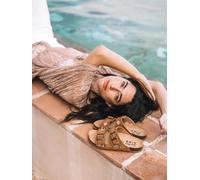 Sandale BIO pour femme en daim brodé | GHANA-BQ 40