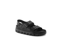 Sandale compensée - BIRKENSTOCK - Milano - Cuir - Homme - Talon 5cm - Noir 37