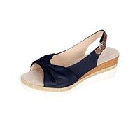 Sandale Compensée Espadrille Femme Été Compensées Plateforme Plates Chaussures à Bout Ouvert Confort Bride Cheville Vintage Vacances Talon LéGèRes et Respirantes Sandales de Plage Cadeau Pas Cher