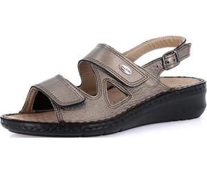 Sandale confort GRUNLAND-DAMI à double bride, semelle intérieure amovible en liège et cuir, semelle Conforma et coutures cousues main