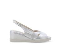 Sandale Confortable pour Femme en Cuir argenté r80339q 36