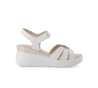 Sandale Confortable pour Femme en Cuir Blanc 019276 38