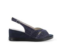 Sandale Confortable pour Femme en Tissu Bleu Nuit r80339q 39
