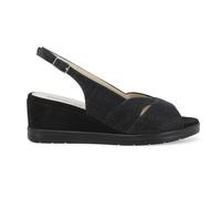 Sandale Confortable pour Femme en Tissu Noir r80339z 36