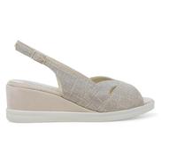 Sandale Confortable pour Femme en Tissu Platine r80339q 36