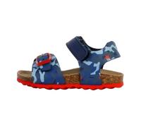 Sandales En Cuir À Scratch Navy Rouge 20