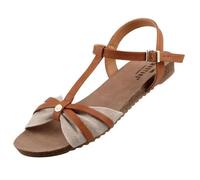 Sandale décontractée Mustang Femme - Beige - Textile - Boucle de serrage 37