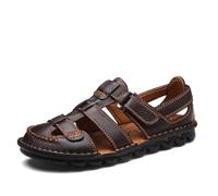Sandale Extérieure pour Homme Sandales classiques d'été for hommes, faites à la main, chaussures de plage confortables for(Brown,14)