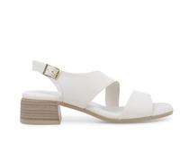 Sandale Femme Confortable à Petit Talon en Cuir Beige crème k56062q 39