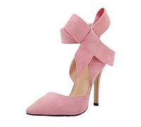 Sandale Femme Confortable Bow Solid High Big Heels Ladies Summer Point tempérament Fashion color sandales pour femmes