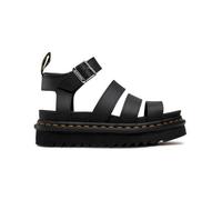 Sandale Femme - DR MARTENS - Blaire Noir - Cuir vernis - Semelle compensée - Bride à boucle 40