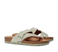 Sandale Femme en croûte de Cuir Bio - Gaia - Menthe, 39 EU