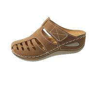 Sandale Femme Ete Chic Et Confortable, Mules Et Sabots Femme Été Grande Taille, Sandales Bout Rond Plateforme Nu Pieds Semelle Souple Antidérapant Claquettes Fermé Ajourée Sabot Casual Sandales