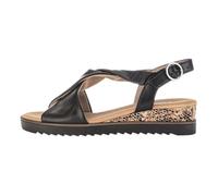 Sandale Femme - GABOR - Cuir Lammnappa - Talon Compensé - Noir 38