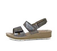 Sandale Femme - INBLU - Gris - Compensé - Fermeture à scratch 41