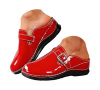 Sandale femme Pantoufles plateforme fermées pour femmes grandes tailles, pantoufles compensé brodées pour femmes Sandale Compensee Eté Chausson Été Cuir Chaussures de Plage Vacances Loisirs Romain