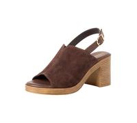 Sandale femme Tamaris à talon bloc en cuir brun 41 EU