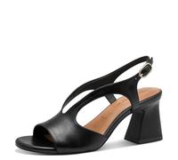 Sandale femme Tamaris à talon bloc en cuir noir 37 EU
