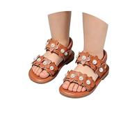 Sandale Fille- Chaussure De Plage Enfant Plates D'été pour Filles Motif PéTales Bout Ouvert Parfaites pour Tous Les Jours Base