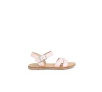 Sandale Fille Croisée Cuir Lisse Rose 24