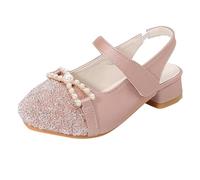 Sandale Garcon,Sandales pour Filles à Bout fermé, Chaussures de fête de Mariage, nœud à Paillettes pour Tout-Petits Élégant Fille Sandales (36)