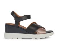 Sandale Geox D45G0C - Femme - Noir - Scratch - Plateforme moyenne - Daim-Nubuck 37